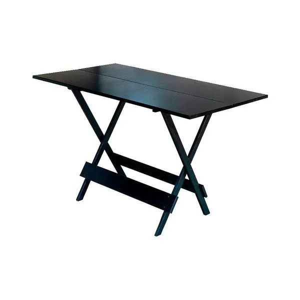 Mesa Dobravel De Madeira 1,20x70 - Preto - Preto