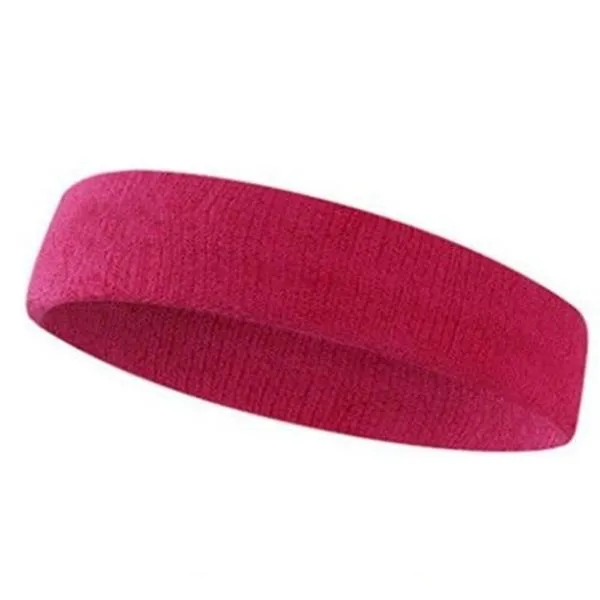 Tiara Esportiva Elástica Alta Absorvente de Suor Respirável Alta Elasticidade Rosa Escuro OEM Tiara Esportiva Elástica Alta Absorvente de Suor Respirável Rosa Escuro OEM