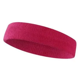 Tiara Esportiva Elástica Alta Absorvente de Suor Respirável Alta Elasticidade Rosa Escuro OEM Tiara Esportiva Elástica Alta Absorvente de Suor Respirável Rosa Escuro OEM