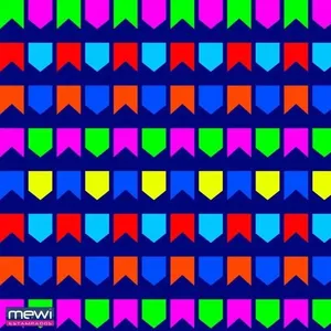TNT Estampado Bandeirinha Neon Polipropileno 100% 40G 1,40M X 25M Mewi TNT Estampado Bandeirinha Neon Polipropileno 40G 1,40M X 25M Mewi