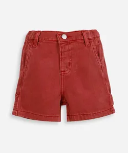 bermuda shorter infantil de algodão vermelho 4
