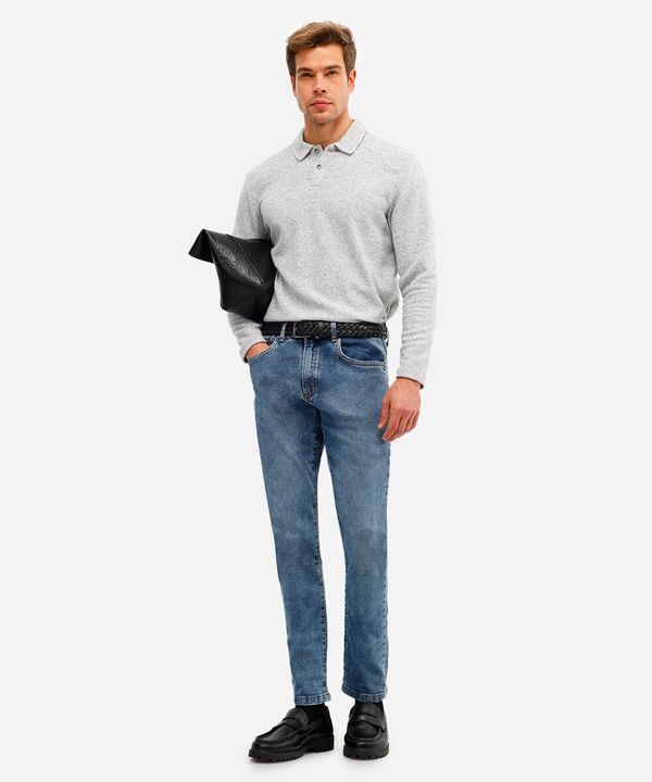 calça slim masculina jeans azul 42