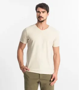Camiseta Plus Size Masculina Diametro Bege Plus G4