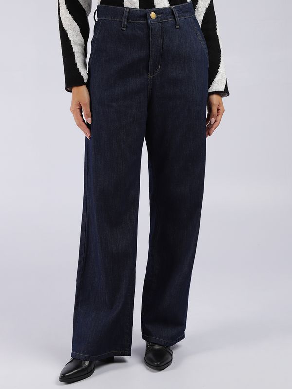 Calça Jeans Pantalona Mokkai Feminina AZUL 38