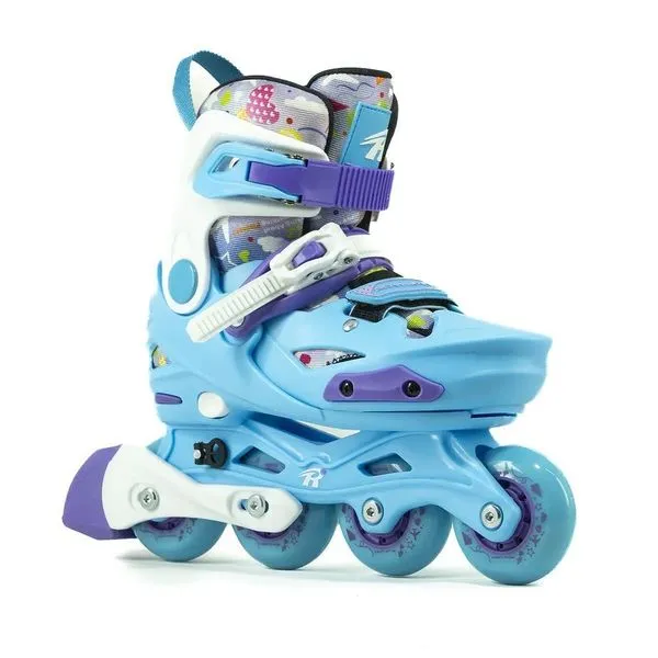 Patins Infantil RV Blue Roller Infantil Ajustável do 26 ao 37 com Sistema Expansível Azul Go Roller Patins Infantil RV Blue Roller Infantil Ajustável com Sistema Expansível Azul Go Roller