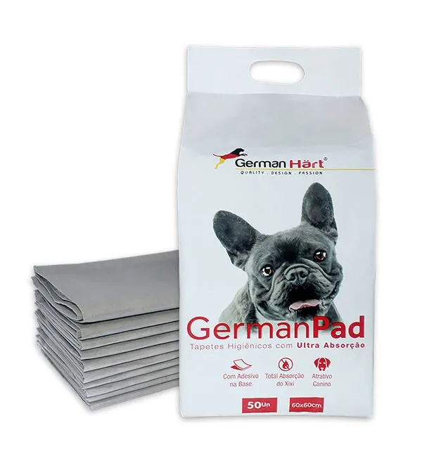 Tapetes Higiênicos 60x60cm com 50 unidades GermanPad Ref. P4013