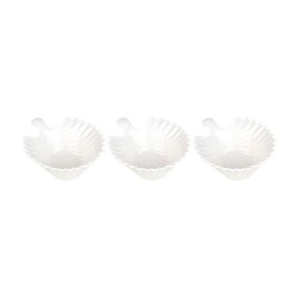 Conjunto Com 03 Petisqueiras De Porcelana Pcln-080 - Haüskraft
