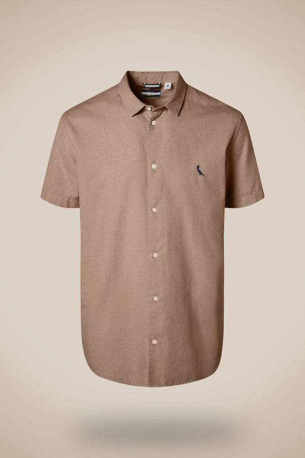Camisa Manga Curta Paraty Contraste Cinza Lua - G