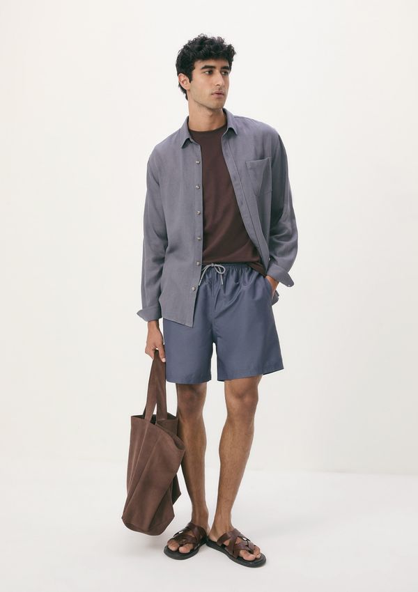 Shorts Praia Básico Masculino - Azul G
