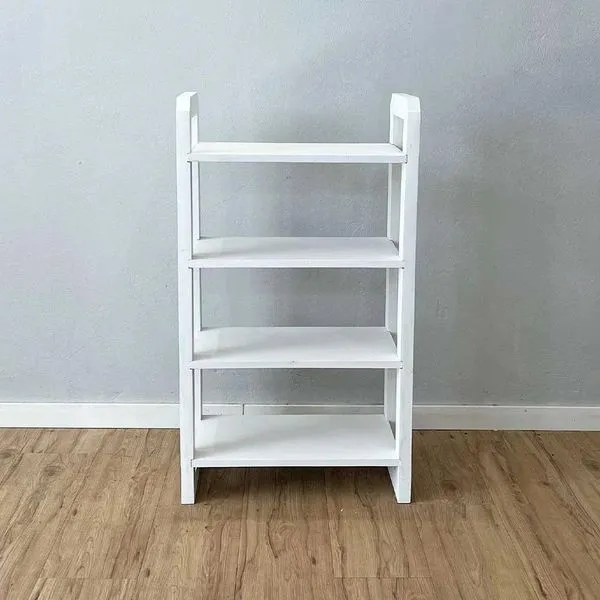 Aparador Linea Slim 4 Prateleiras Pinus 54cm Branco Artfactory Design