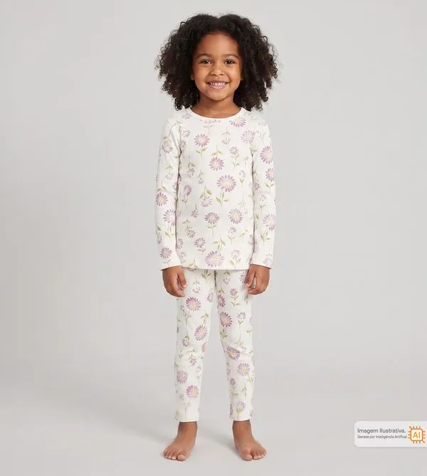 Conjunto Pijama Floral Cru - 12