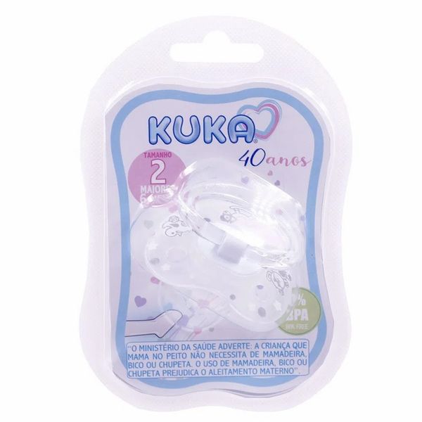 Chupeta Kuka Premium Ortodontica Nº2 Cor Branco