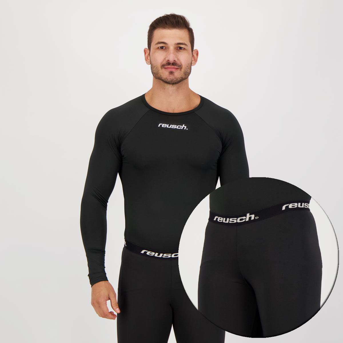 Conjunto Térmico Reusch Camisa e Calça Preto
