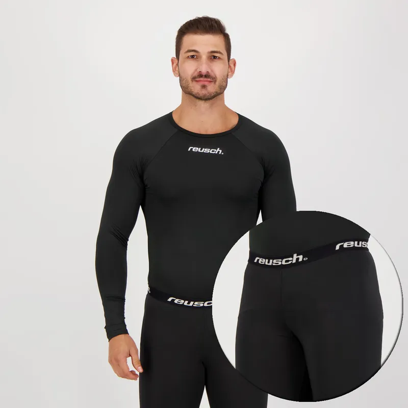 Conjunto Térmico Reusch Camisa e Calça Preto