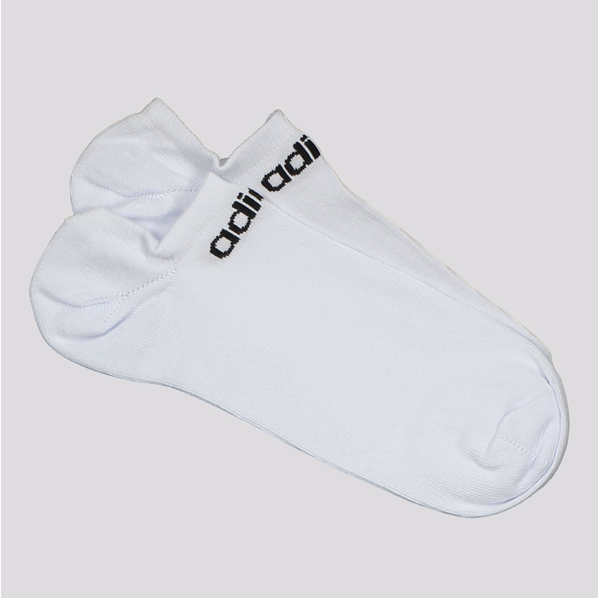 Meia Adidas No-Show Logo Linear Branca