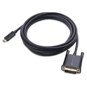 Cabo Adaptador de Vídeo - USB-C > DVI 1,8m - Cable Matters 201039-BLK-6 (Preto, FHD, Thunderbolt 3)
