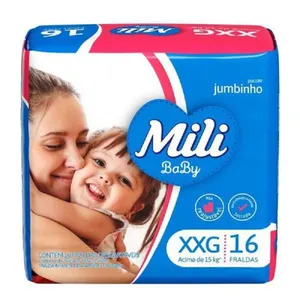 Kit 2 Fraldas Mili Baby Jumbinho (Xgg) 16 Unidades cada