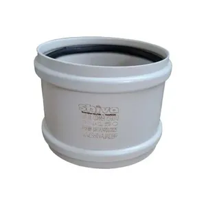 Luva De Correr Esgoto Branca 150mm Com Anel - Shiva