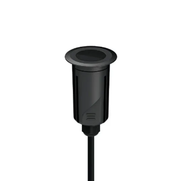 Embutido De Solo Led Stella S.ground 4w Com Caixa De Instalação Bivolt Preto 3000k Luz Amarela
