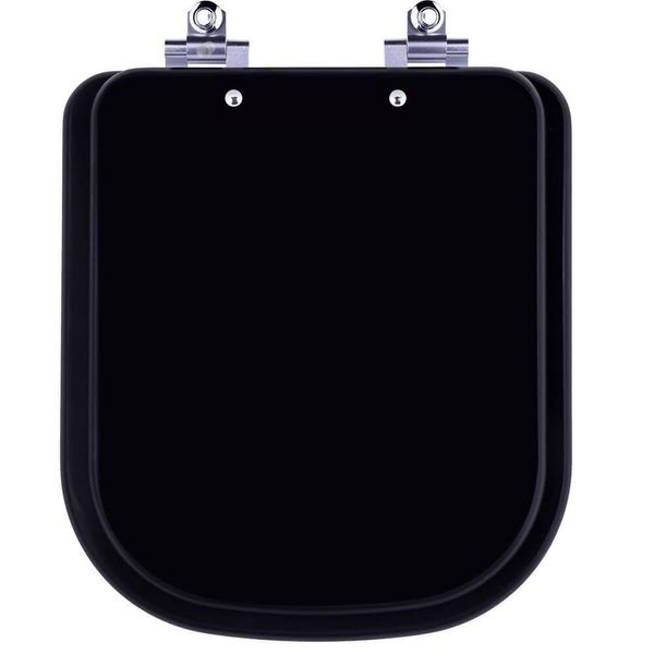 Assento Sanitário Laqueado Soft Close Debba Matte Black Para Vaso Roca