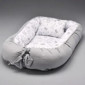 Ninho Mini Berço C/ Almofada Safari Cinza - 64C39NHM