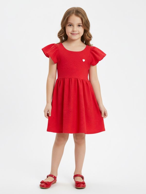 Vestido Infantil Para Menina - VERMELHO 4