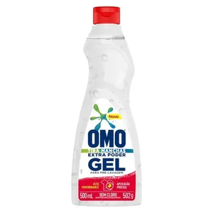 Tira Manchas Em Gel Omo Extra Poder Pré lavagem 500ml
