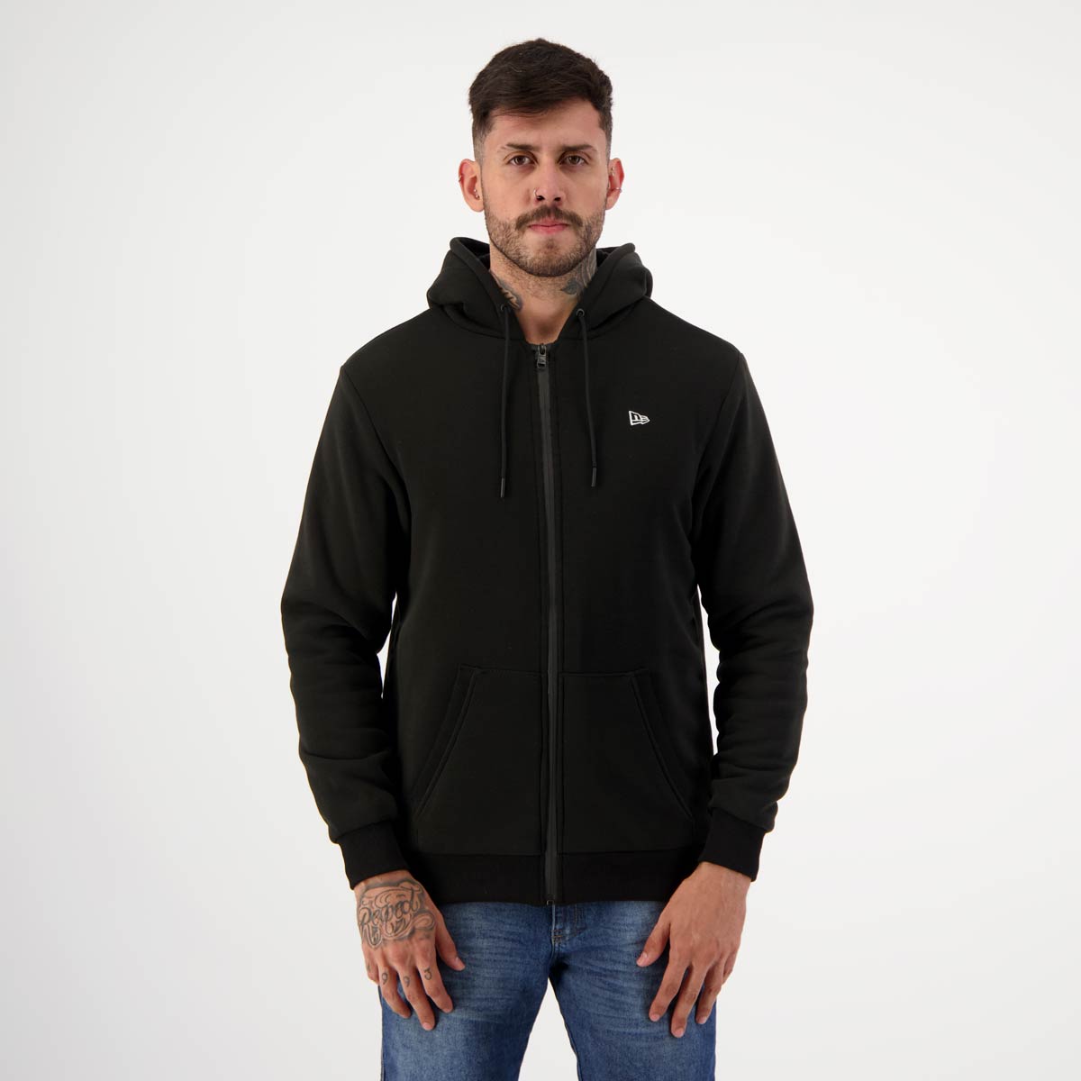 Jaqueta Moletom New Era Essentials Branded Preta