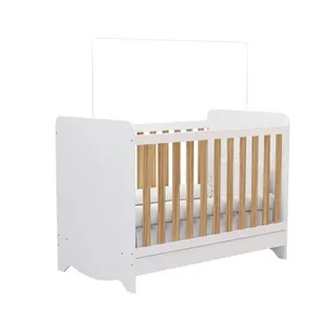 Berço Modelo Americano Ben - Moveis Peroba Amendoa-branco