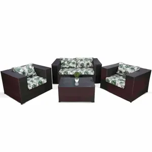Conjunto De Sofá Elegance Fibra Sintética Marrom - Iguatu Móveis (MP)