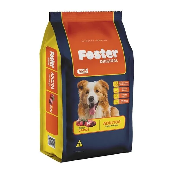 Ração Foster Cão Adulto Todas as Raças Sabor Carne 2kg