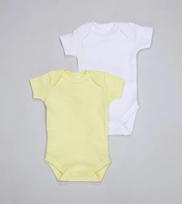 Kit Body Fio Egípcio com 2 unidades Branco/Amarelo - 1104E Amarelo - P