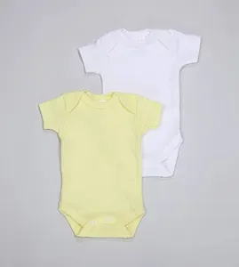 Kit Body Fio Egípcio com 2 unidades Branco/Amarelo - 1104E Amarelo - P