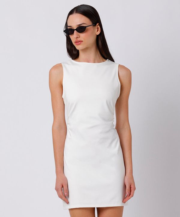 vestido curto feminino com pregas mindset off white GG