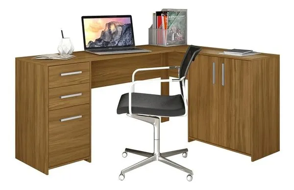 Mesa Office de Canto (L) Freijó Trend - Notável