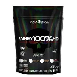 Whey 100% HD (WPC, WPI E WPH) - Refil 450G - Black Skull Refil Whey 100% HD Chocolate 450g