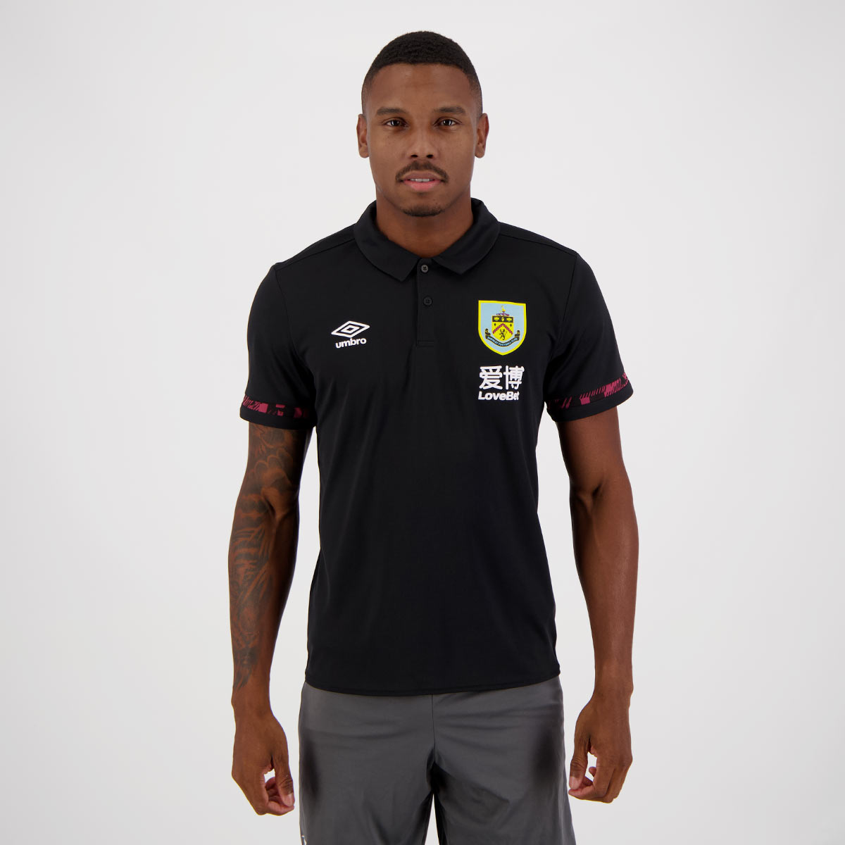 Polo Umbro Burnley 2021 Preta