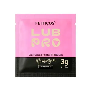 Sachê LubPro Momozin Lubrificante Suave sabor Morango com Chantilly 3g Feitiços Aromáticos