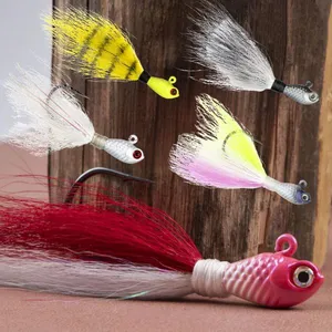 Kit 04 Isca Artificial Jig Xuxinha Com Penacho 20g Tucunare