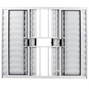 Veneziana de Alumínio Branca 6 Folhas 100x120cm com Grade - FACCE VENEZIANA ALUMINIO 6F 100X120 COM GRADE BRANCO