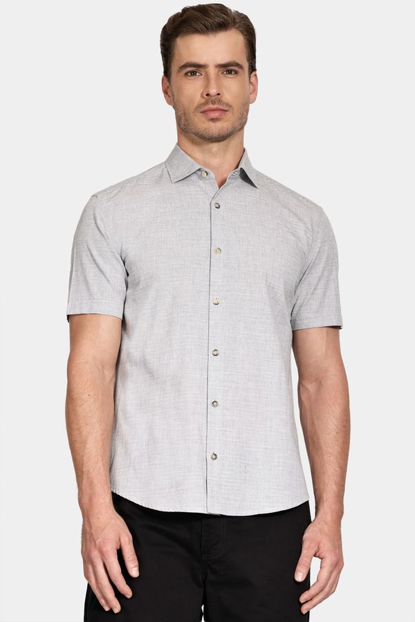 Camisa Manga Curta Slim Algodão Flame Soft Preto - G