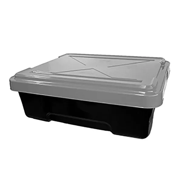 Caixa Organizadora Com Tampa Plástico Preta 6531 Pro 33 Litros 3015 - Plastex