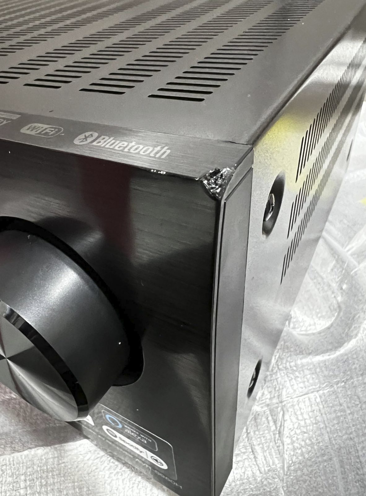 Receiver Denen - AVR-S960H ( Modelo 2020 ) Dolby Atmos 7.2CH 90w 5.1.2 canais DTS: Suporte X Preto-120v ( Frente amassado )