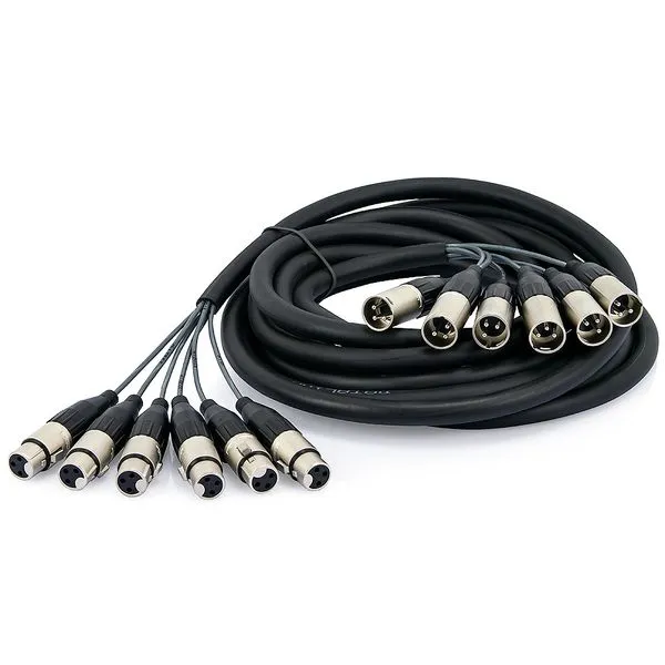 Multicabos com Conectores XLR 6 Vias Amphenol 45 metros