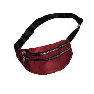 Pochete Celular Bolsa Academia Cintura 2 Compartimentos Vinho