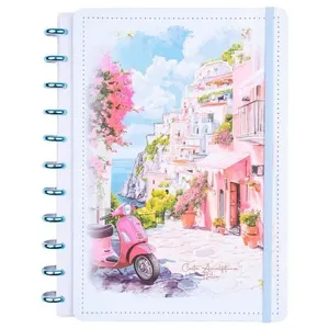 Caderno de Disco Reposicionável Disko Itália Médio m Capa Dura 80 Folhas Branco Caderno de Disco Reposicionável Disko Itália Médio m Capa Dura Branco