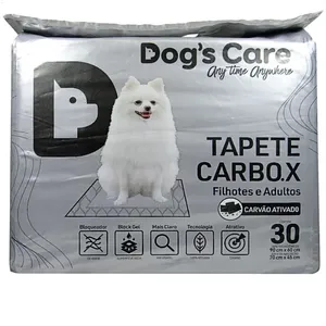 TAPETE HIGIÊNICO CARBO.X DOGS CARE PARA CÃES COM 30 UNIDADES 90CM X 60CM