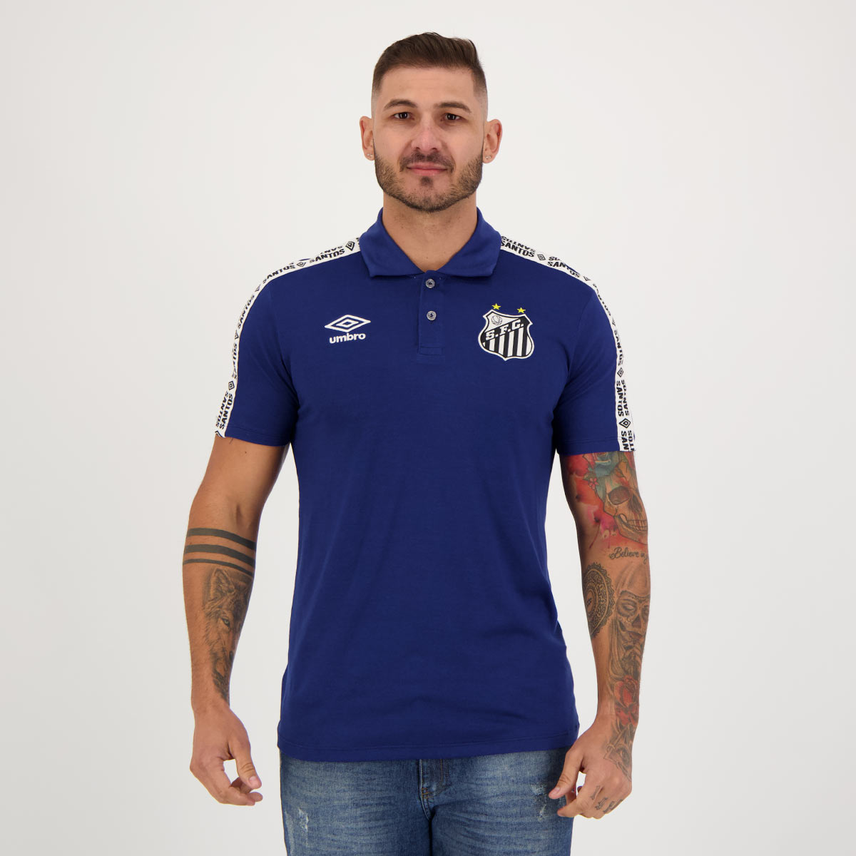 Polo Umbro Santos Viagem 2022 Azul
