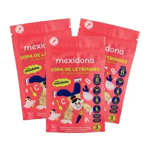 Sopa de Letrinhas com Legumes e Frango Desfiado Mexidona contendo 3 pacotes 90g cada