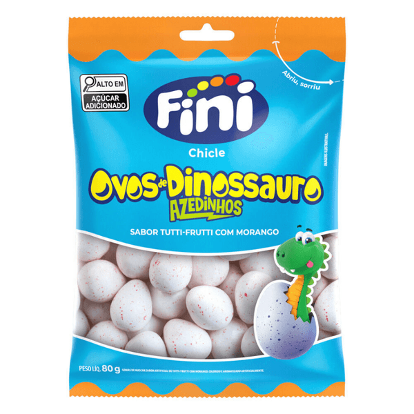 Chiclete Fini Ovos de Dinossauro Azedinhos 80g